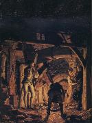 Joseph wright of derby, An Iron Forge Viewed from Without